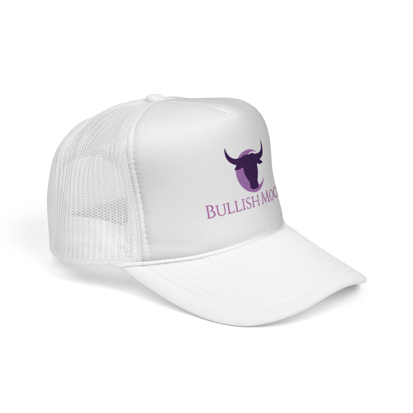 🧢 Bullish Moon Trucker Hat – Minimal Logo Edition