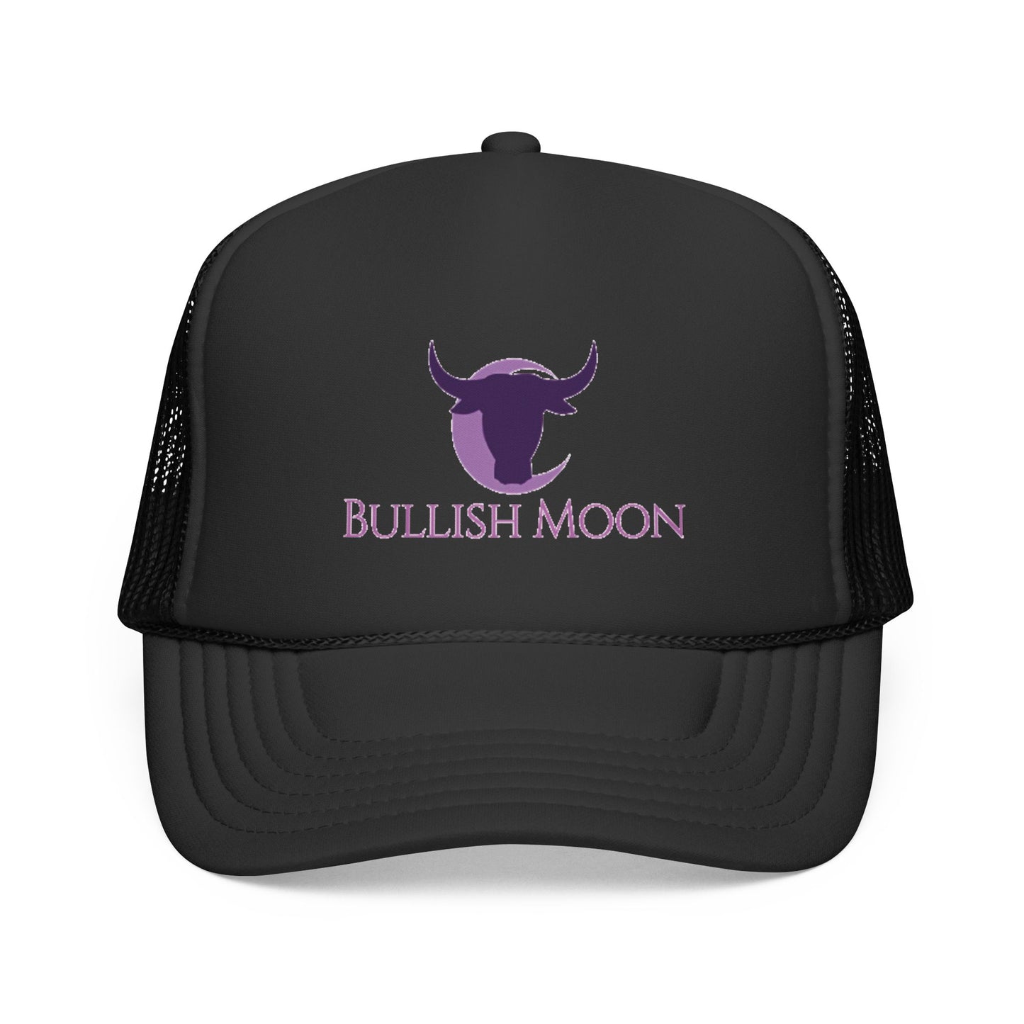 🧢 Bullish Moon Trucker Hat – Minimal Logo Edition