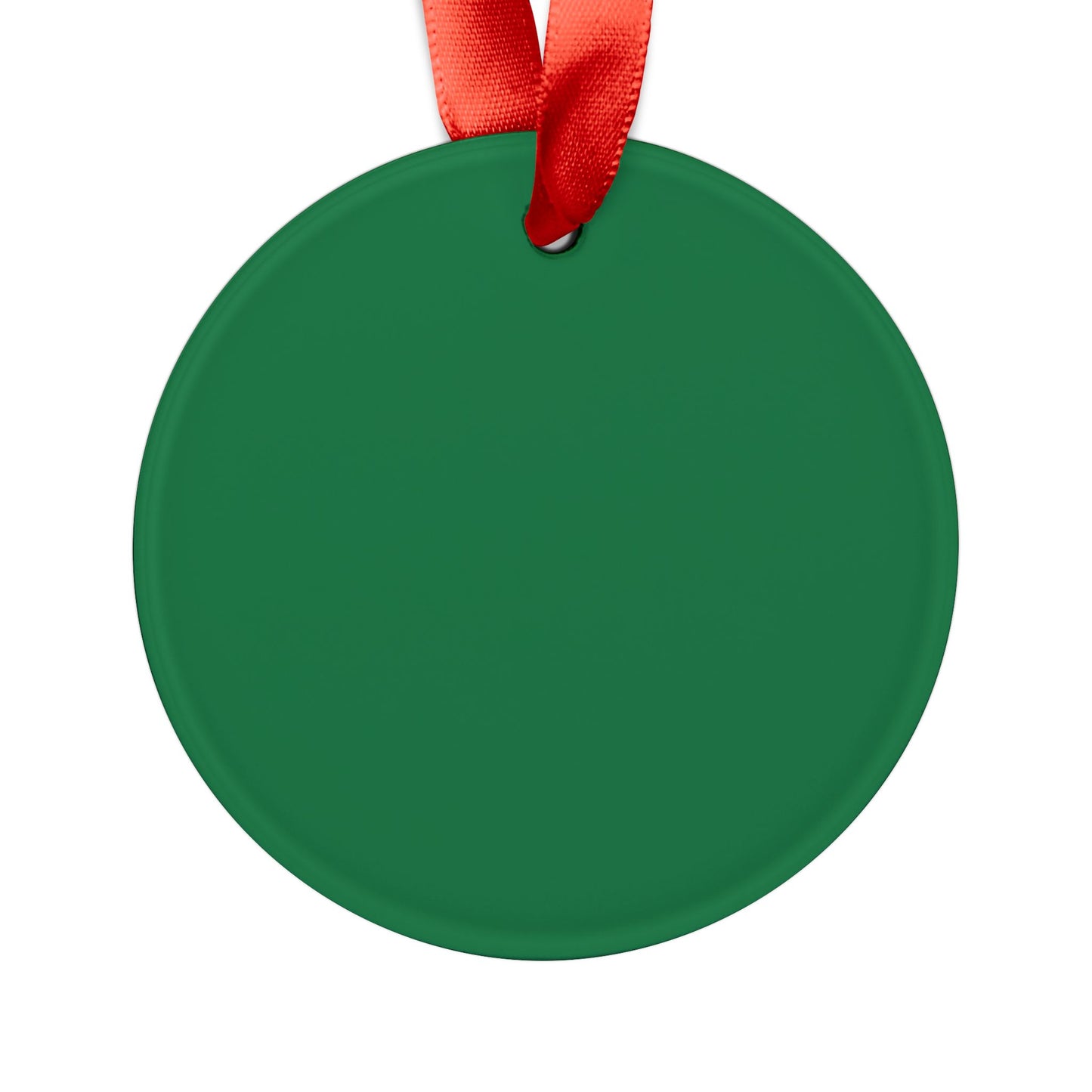 Merry & Bullish Acrylic Ornament with Ribbon
