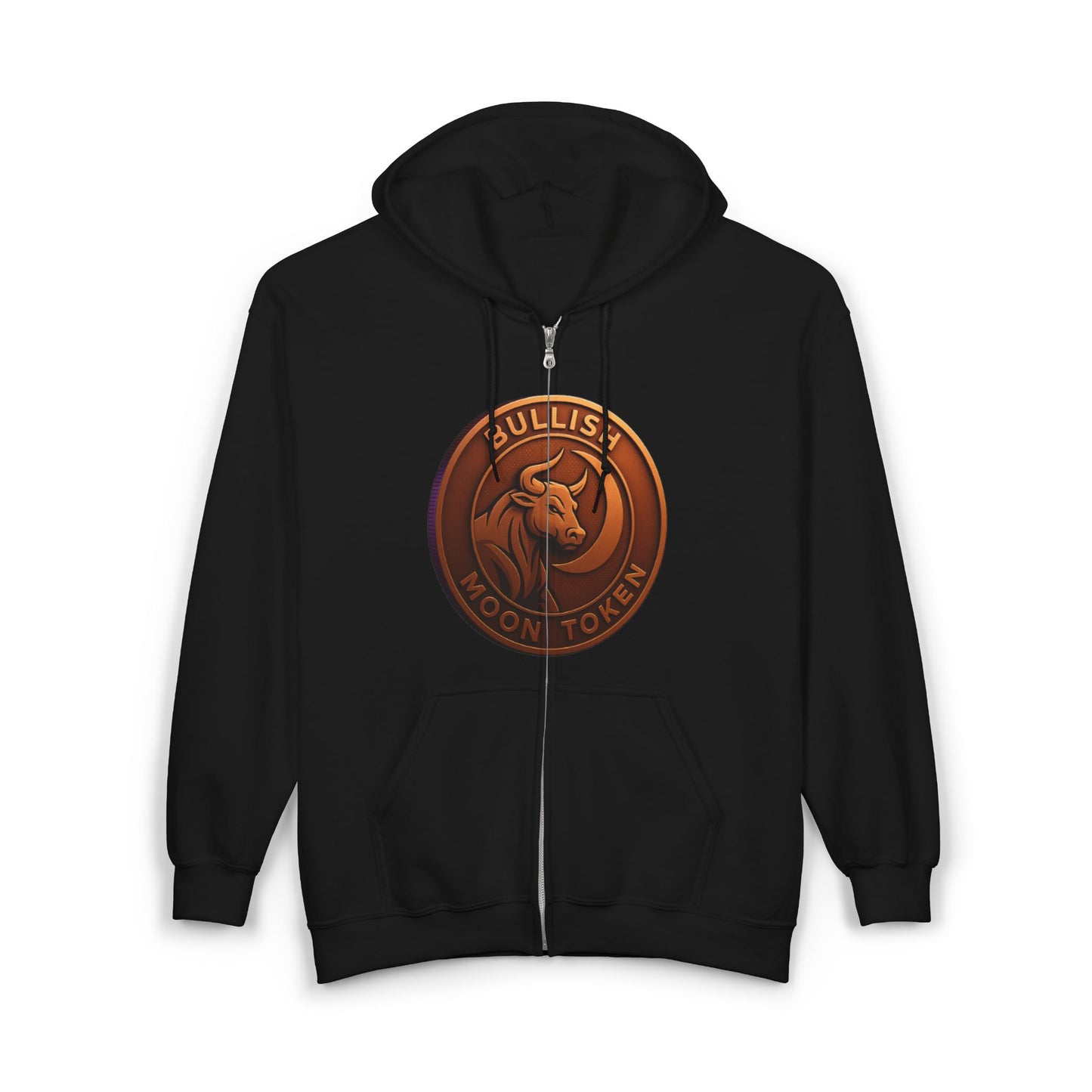 Bullish Moon Token Hooded Sweatshirt, Crypto Gear, Unisex Hoodie